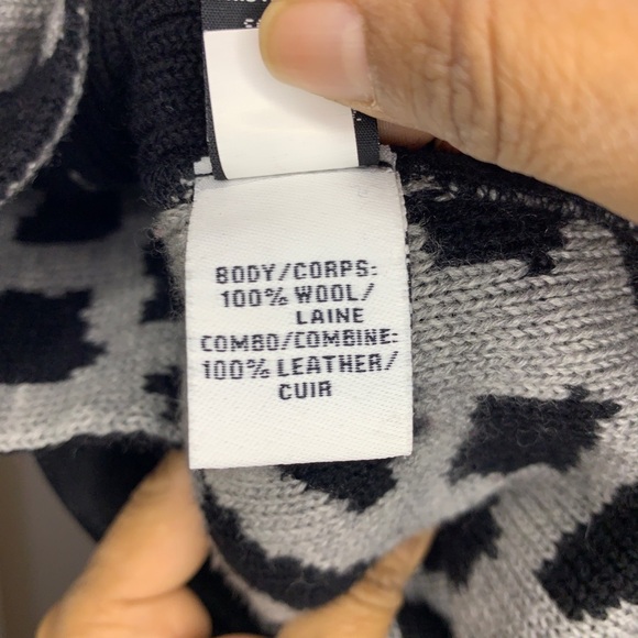 Diane Von Furstenberg Black / Granite Print Sweater Jacket - Picture 11 of 11